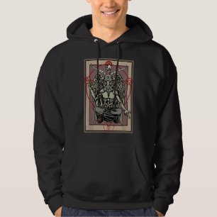 Tarot Goth Card Baphomet Satanic Witch Pentagram C Hoodie