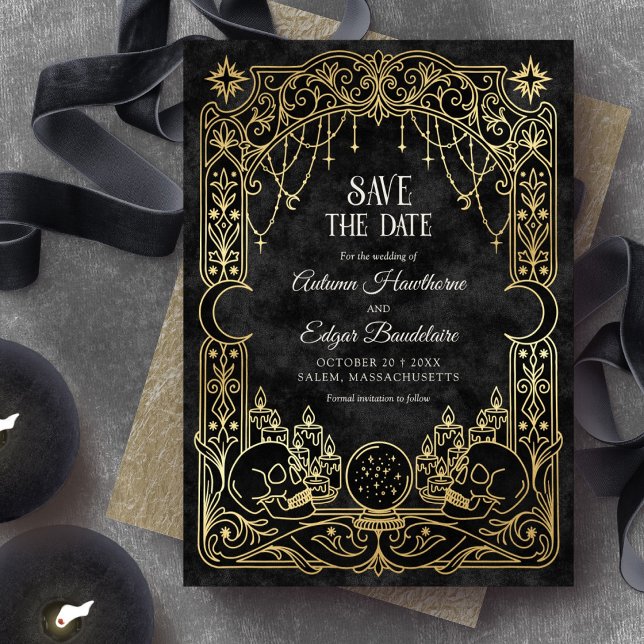 Tarot Halloween Gothic Wedding Save The Date (Creator Uploaded)