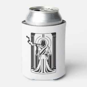 Tarot High Priestess Weed Smoking Can Cooler