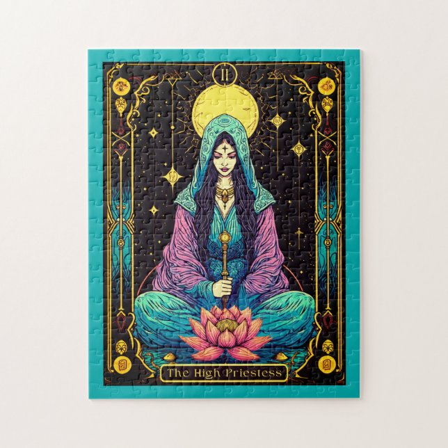 Tarot Illustration, the High Priestess Jigsaw Puzzle (Vertical)