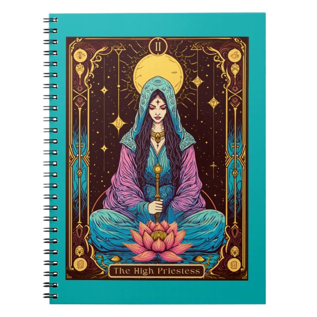 Tarot Illustration, the High Priestess Notebook (Front)