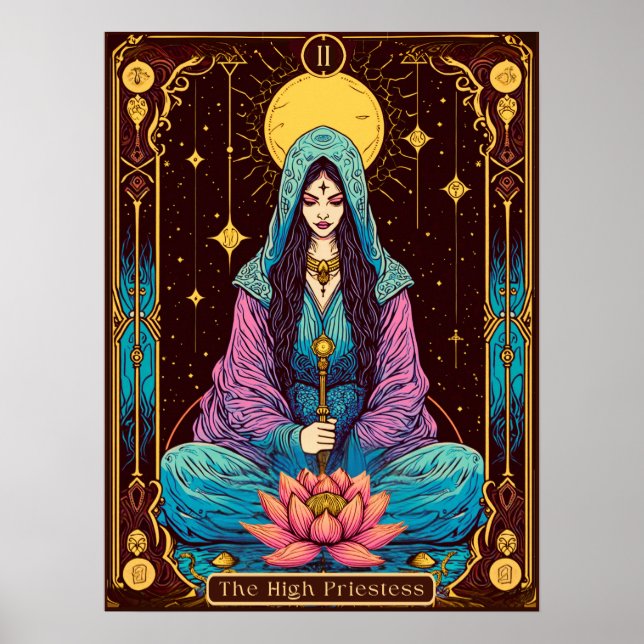 Tarot Illustration, the High Priestess Poster (Front)