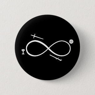 Tarot Lemniscate: The Magician & Elements 6 Cm Round Badge