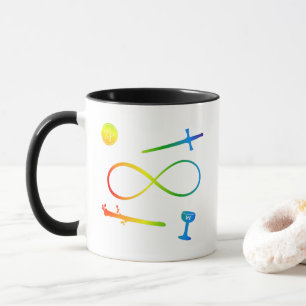 Tarot Lemniscate: The Magician & Elements Rainbow Mug