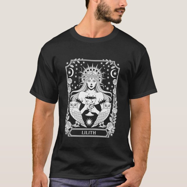 Tarot Lilith Occult Gothic Witchcore T-Shirt (Front)