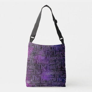 Tarot Major Arcana Word Art Crossbody Bag