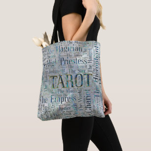 Tarot Major Arcana Word Art  on Pearl Tote Bag