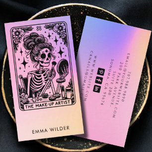 Tarot Makeup Artist Holographic Business Card
