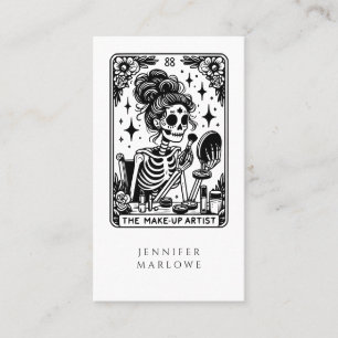 Tarot Makeup Artist Skeleton Business Card