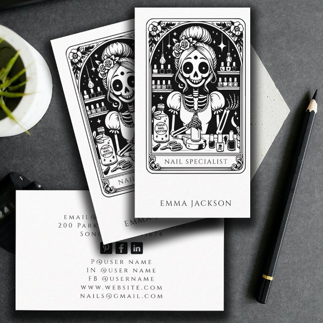 Tarot Nail Technician Business Card (Creator Uploaded)