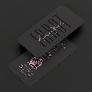 Tarot Reader Astrologist Psychic Black Pink Business Card