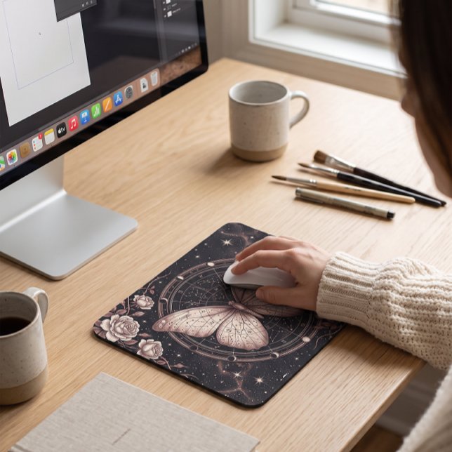 Tarot Reader Celestial Zodiac Butterfly Mouse Mat (Creator Uploaded)