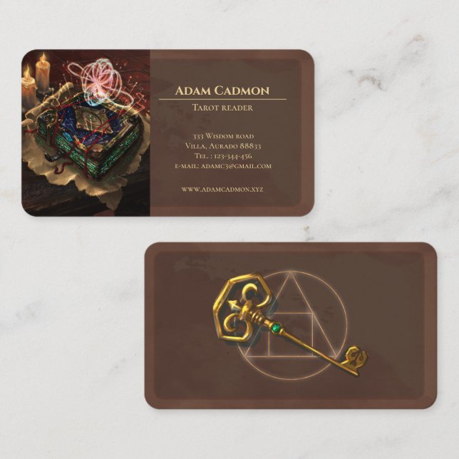 Tarot reader magic esoteric artful Business Card (Front/Back)