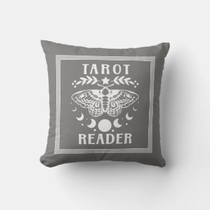 Tarot Reader Moon Phase Galaxy Stars Throw Pillow
