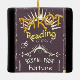 Tarot Reader vintage print Ceramic Ornament