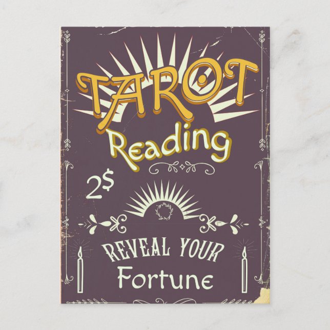 Tarot Reader vintage print Postcard (Front)