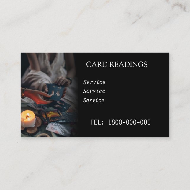 TAROT READING EDITABLE CARD (Front)