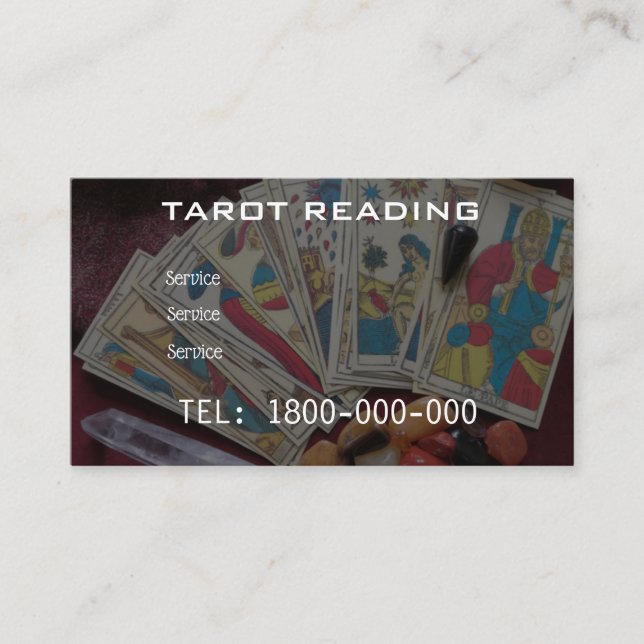 TAROT READING EDITABLE CARD (Front)