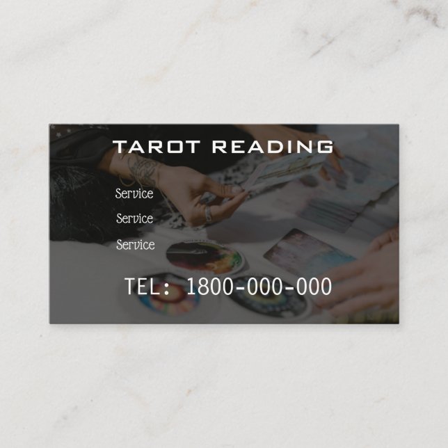 TAROT READING EDITABLE CARD (Front)