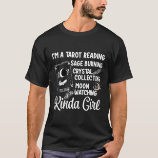 Tarot Reading Moon Phases Crystal Sage Burning Mys T-Shirt