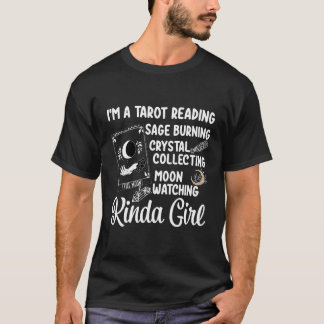 Tarot Reading Moon Phases Crystal Sage Burning Mys T-Shirt