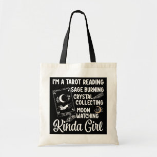 Tarot Reading Moon Phases Crystal Sage Burning Tote Bag