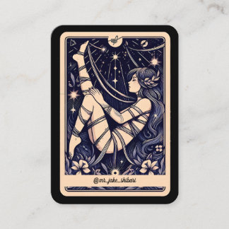 Tarot shibari boho visiting card customizable