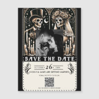 Tarot Skeletons Bride Groom Wedding Save the Date
