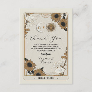 Tarot Sun Moon Aligned Thank You Wedding Cards