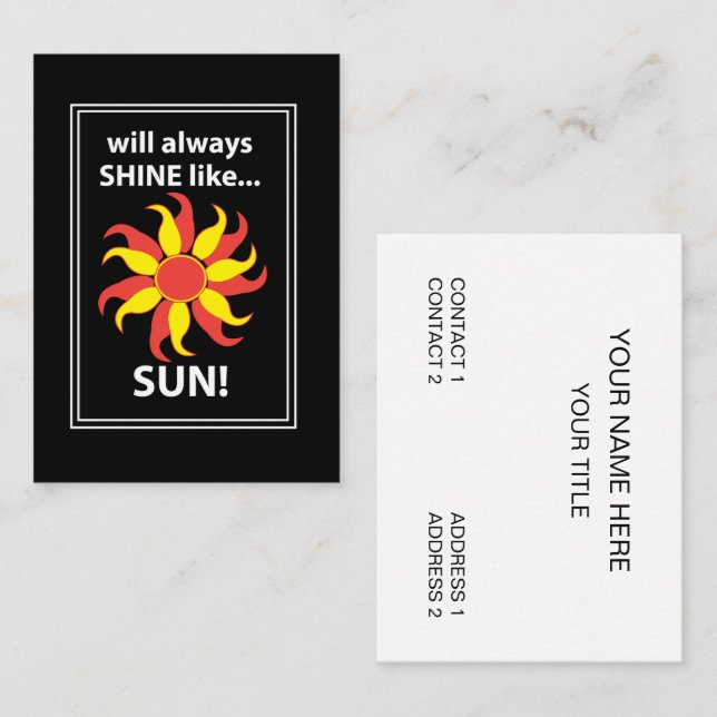 Tarot Sun Mystical Tarot Business Card (Front/Back)