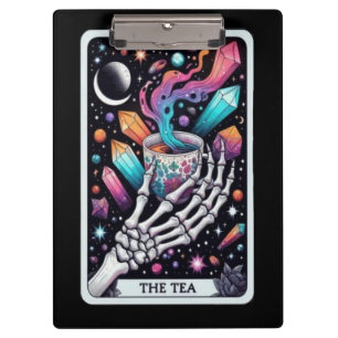 Tarot Tea Card Skeleton Hand Clipboard