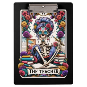 Tarot Teacher Skeleton – Mystical Skeleton Clipboard