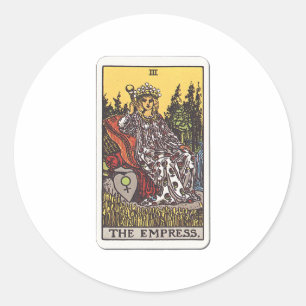 Tarot The Empress Classic Round Sticker