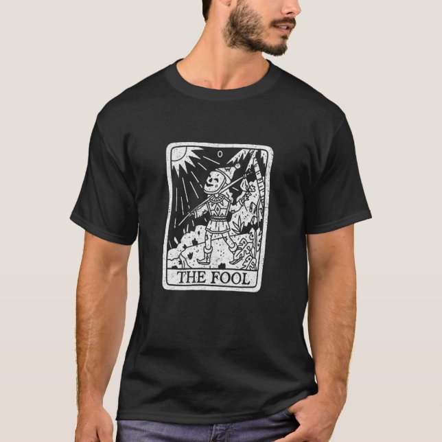 Tarot The Fool Goth Occult Grunge Baphomet Gothic  T-Shirt (Front)
