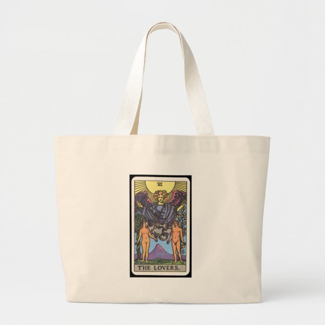 Tarot: The Lovers Large Tote Bag (Front)