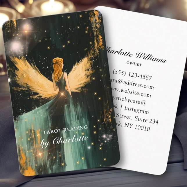 Tarot, Universe-Wings-Woman Business Card (Tarot, Universe-Wings-Woman Business Card)