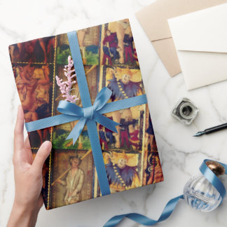 Tarot Vintage Art Major Arcana Fools Wrapping Paper
