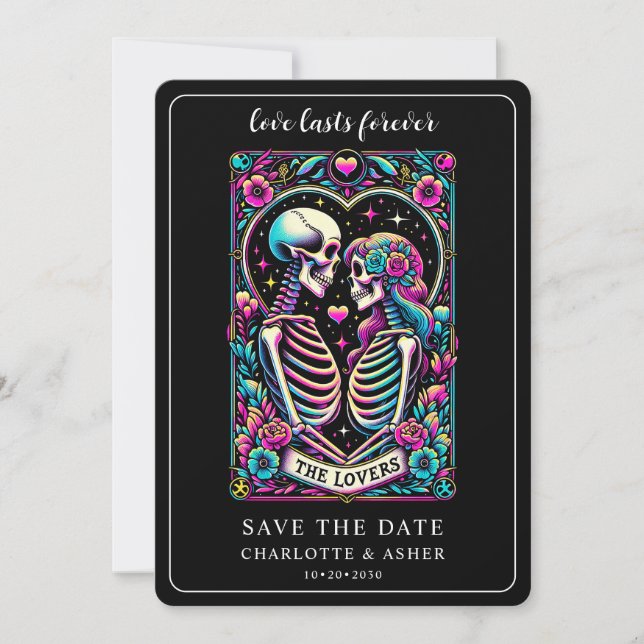 Tarot Wedding Save Flat  Save The Date (Front)