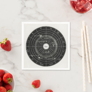 tarot, witch, zodiac sign, space, magical, moon napkin