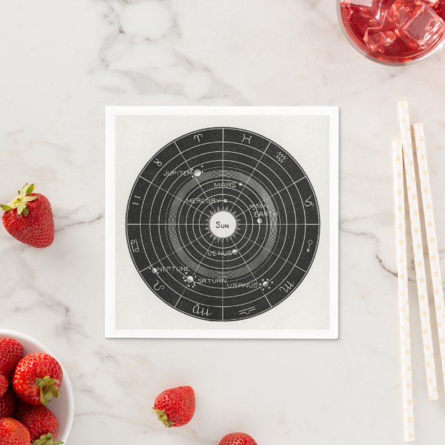 tarot, witch, zodiac sign, space, magical, moon napkin (Insitu)