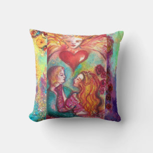 TAROTS LOST SHADOWS,LOVERS Valentine's Day Heart Cushion