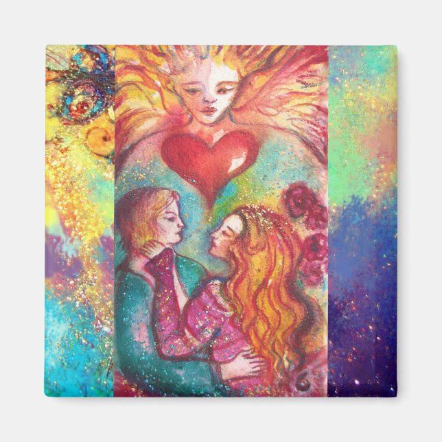 TAROTS LOST SHADOWS,LOVERS Valentine's Day Heart Magnet (Front)