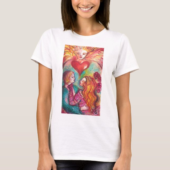 TAROTS OF LOST SHADOWS / LOVERS Valentine's Day T-Shirt (Front)