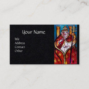 TAROTS OF LOST SHADOWS POPE HIEROPHANT Black Paper Business Card