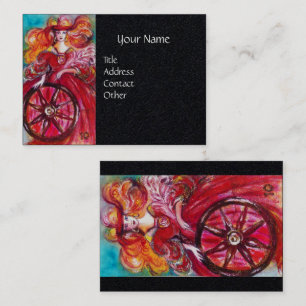 TAROTS OF LOST SHADOWS Wheel Of Fortune Black Business Card