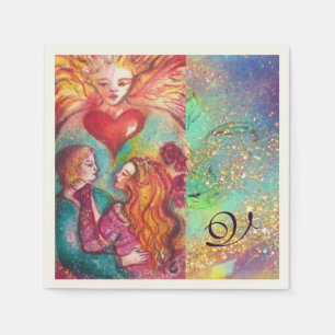 TAROTS OF LOST THE SHADOWS,LOVERS Valentine's Day Napkin