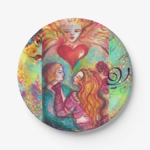 TAROTS OF LOST THE SHADOWS,LOVERS Valentine's Day Paper Plate