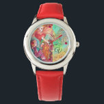 TAROTS OF LOST THE SHADOWS,LOVERS Valentine's Day Watch<br><div class="desc">The Major Arcana Lovers.Mysterious allegorical contemporary painting .Colourful watercolor painting with gold sparkles by Bulgan Lumini (c)</div>