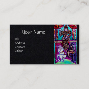 TAROTS OF THE LOST SHADOWS / CHARIOT Black Paper Business Card
