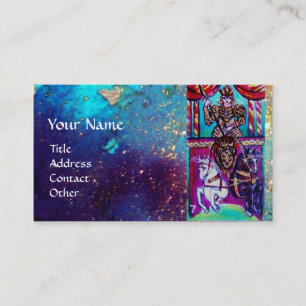 TAROTS OF THE LOST SHADOWS / CHARIOT Blue Business Card